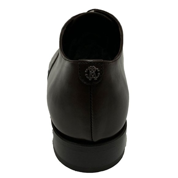 Roberto Cavalli Mens Cap-Toe Brown Leather Oxfords - Picture 5 of 6